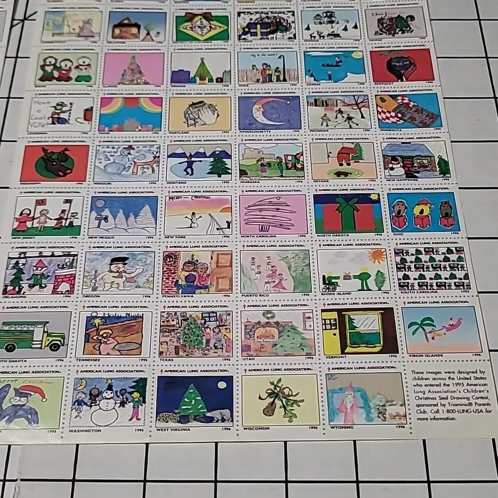 American Lung‎ Association Holiday Sheets- vintage